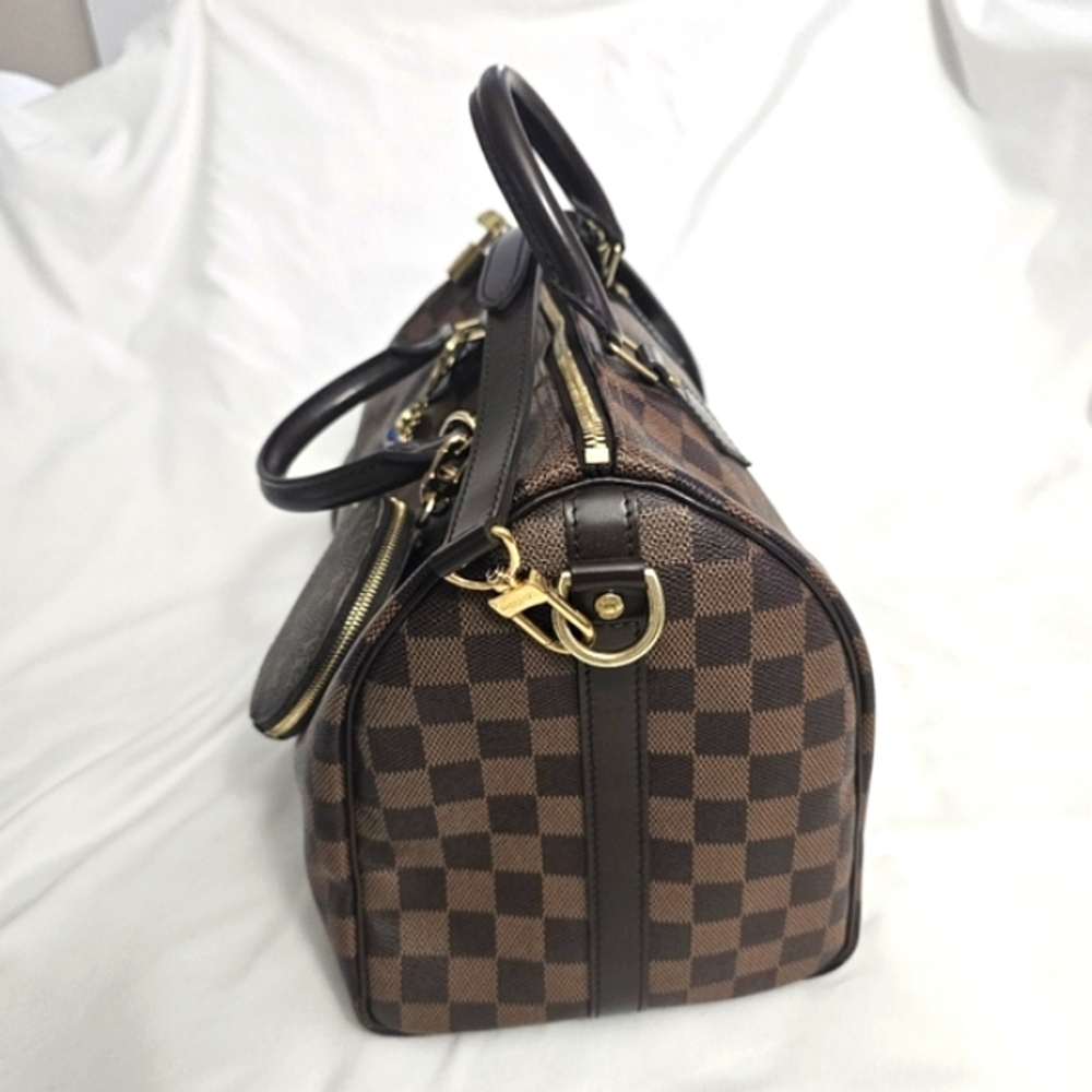 Louis Vuitton Damier Ebene Canvas Brown Black Shoulder Bag - Picture 4 of 13